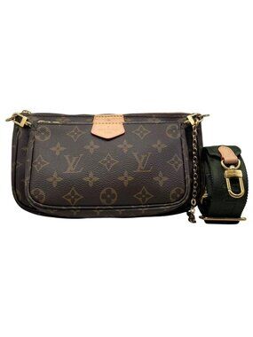 Louis Vuitton Shoulder Bag Multi Pochette Monogram Lambskin Brown Khaki